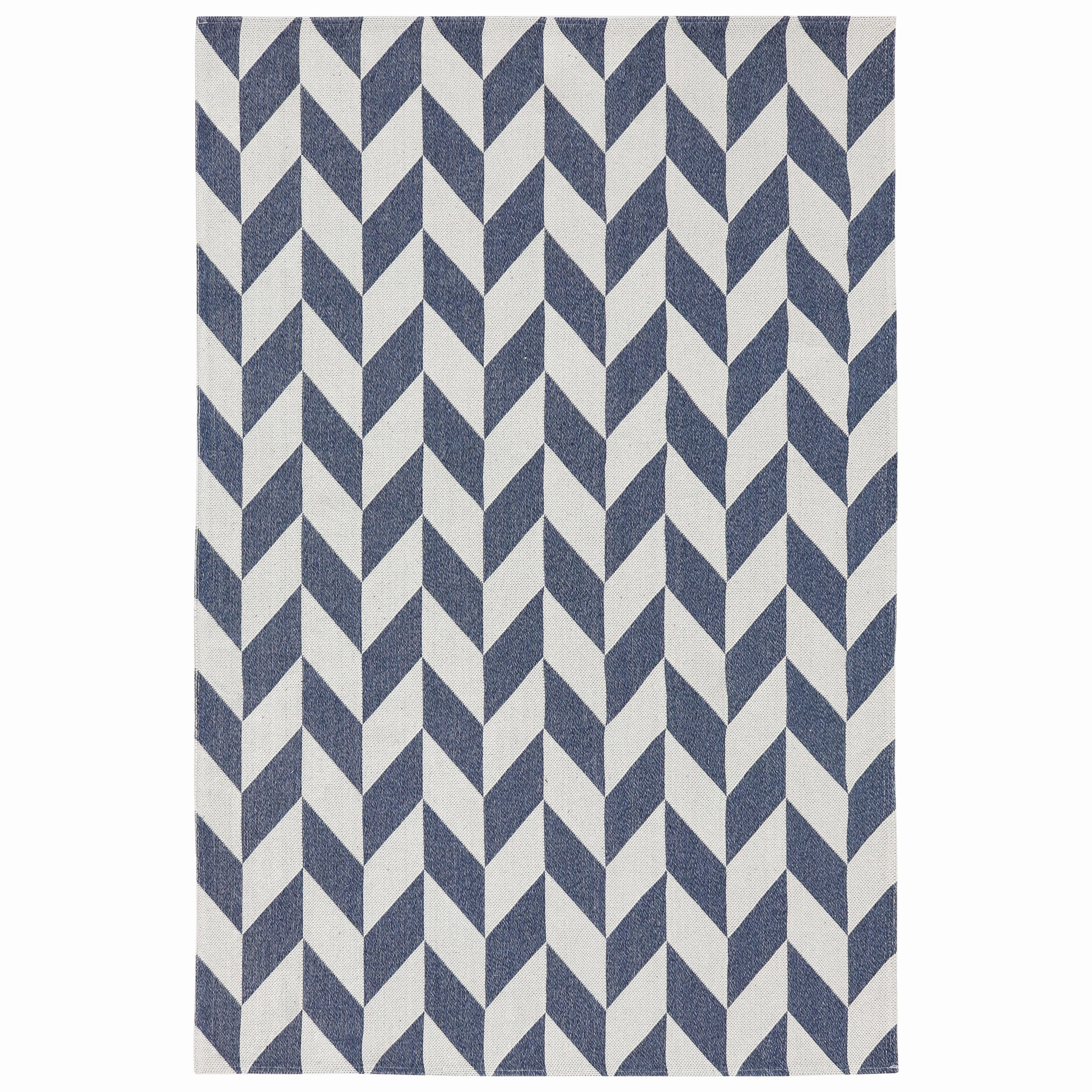 Sunnydaze Geometric Affinity Indoor Area Rug in Steel Blue - 5 Ft. x 7 Ft.