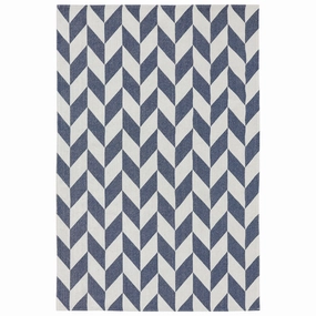 Sunnydaze Geometric Affinity Indoor Area Rug in Steel Blue - 5 Ft. x 7 Ft.