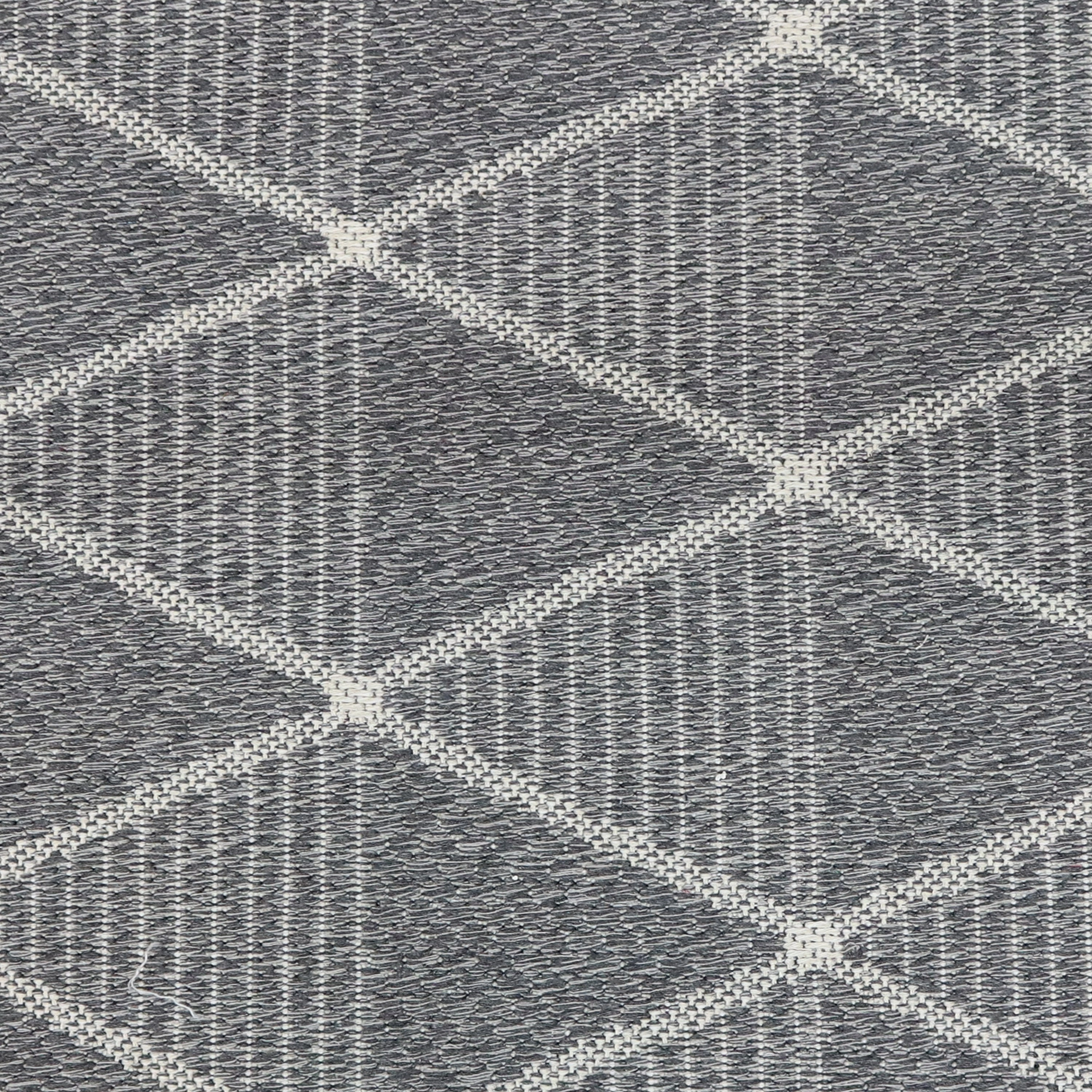 Sunnydaze Lattice Perfection Indoor Area Rug in Charcoal - 5 Ft. x 7 Ft.