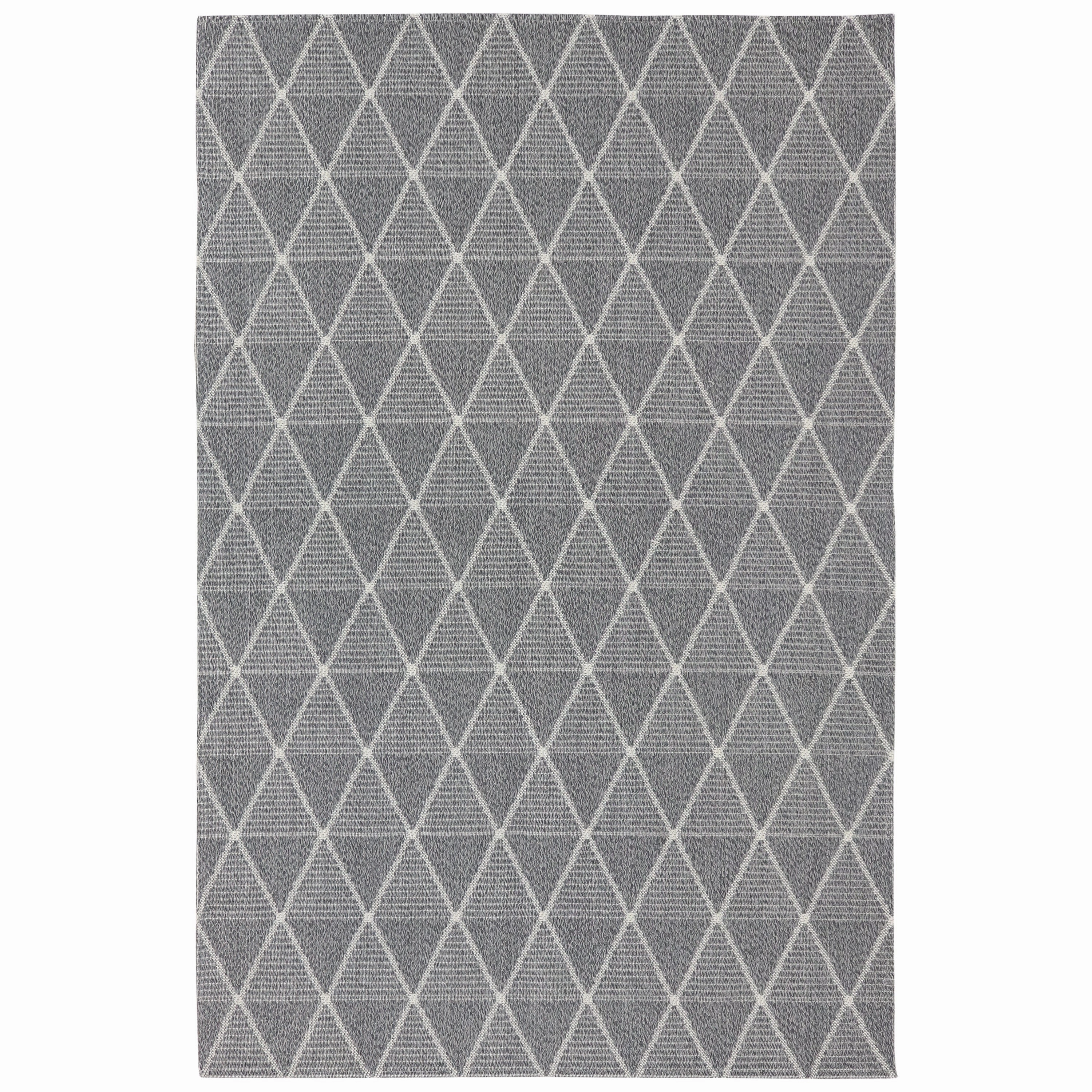Sunnydaze Lattice Perfection Indoor Area Rug in Charcoal - 5 Ft. x 7 Ft.