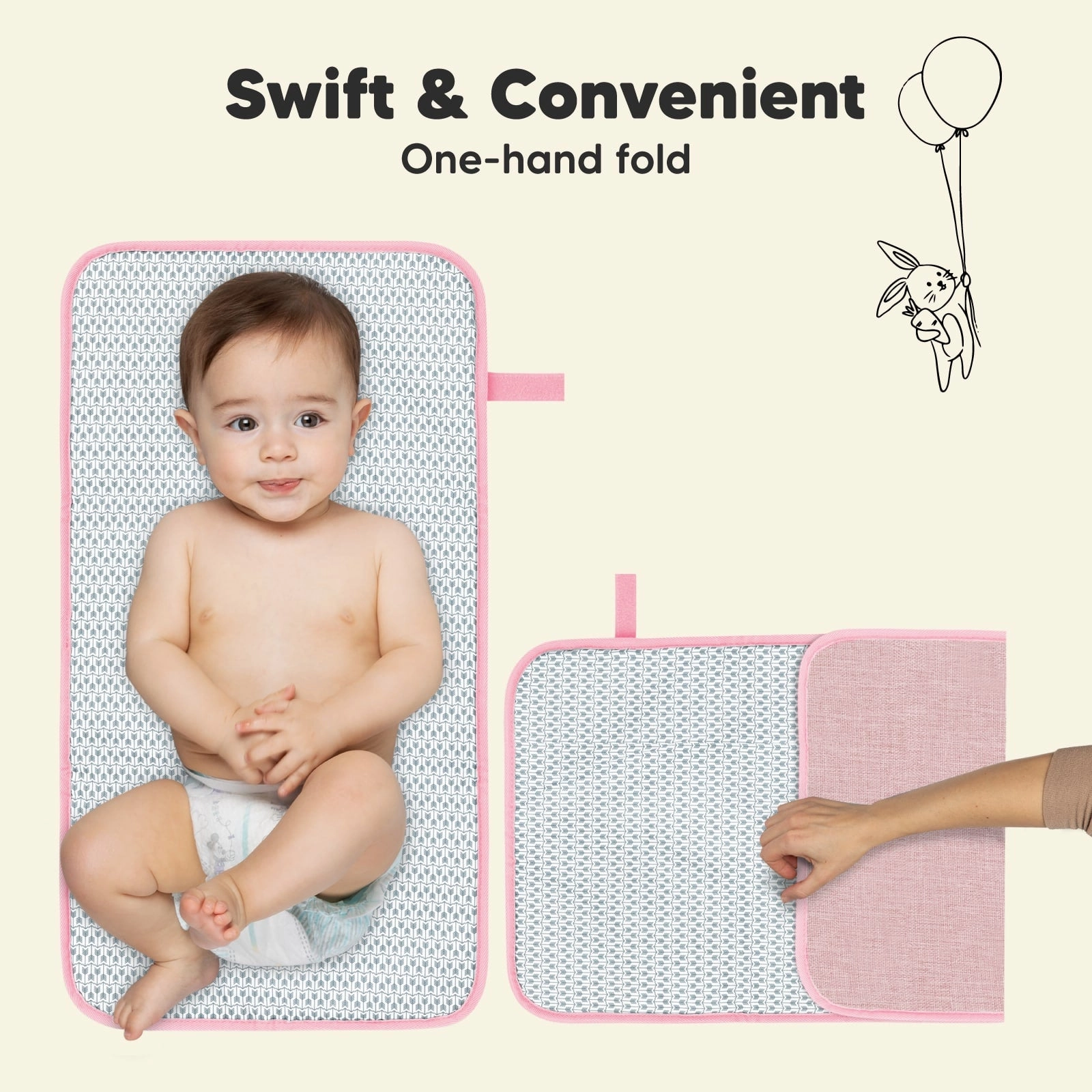 Swift Diaper Changing Pad (Sweet Pink)