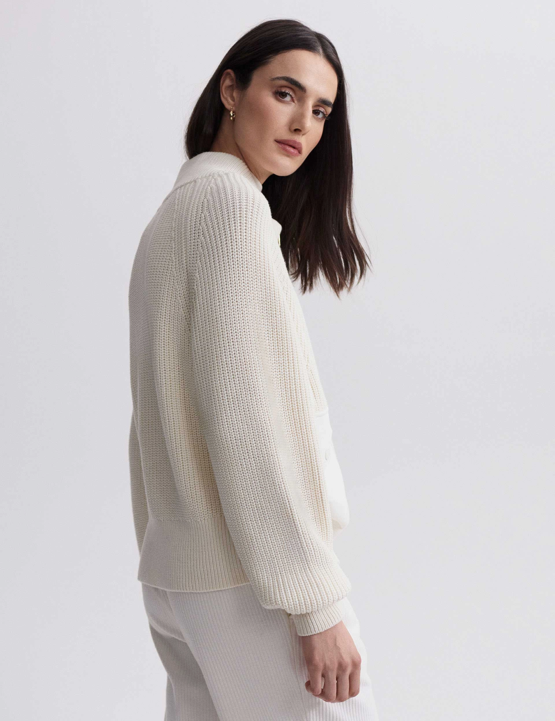 Tessa Knit Jacket - Egret