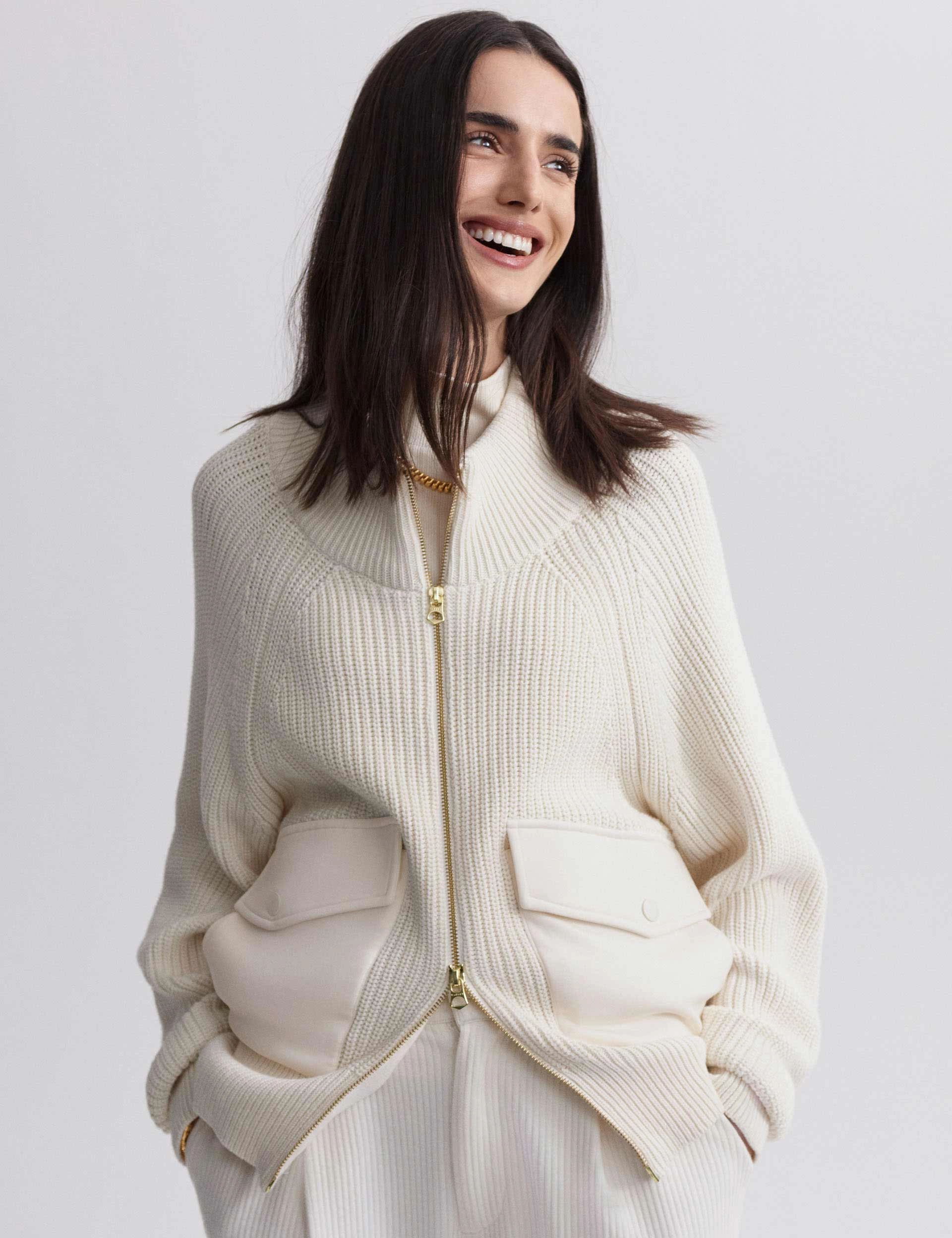 Tessa Knit Jacket - Egret