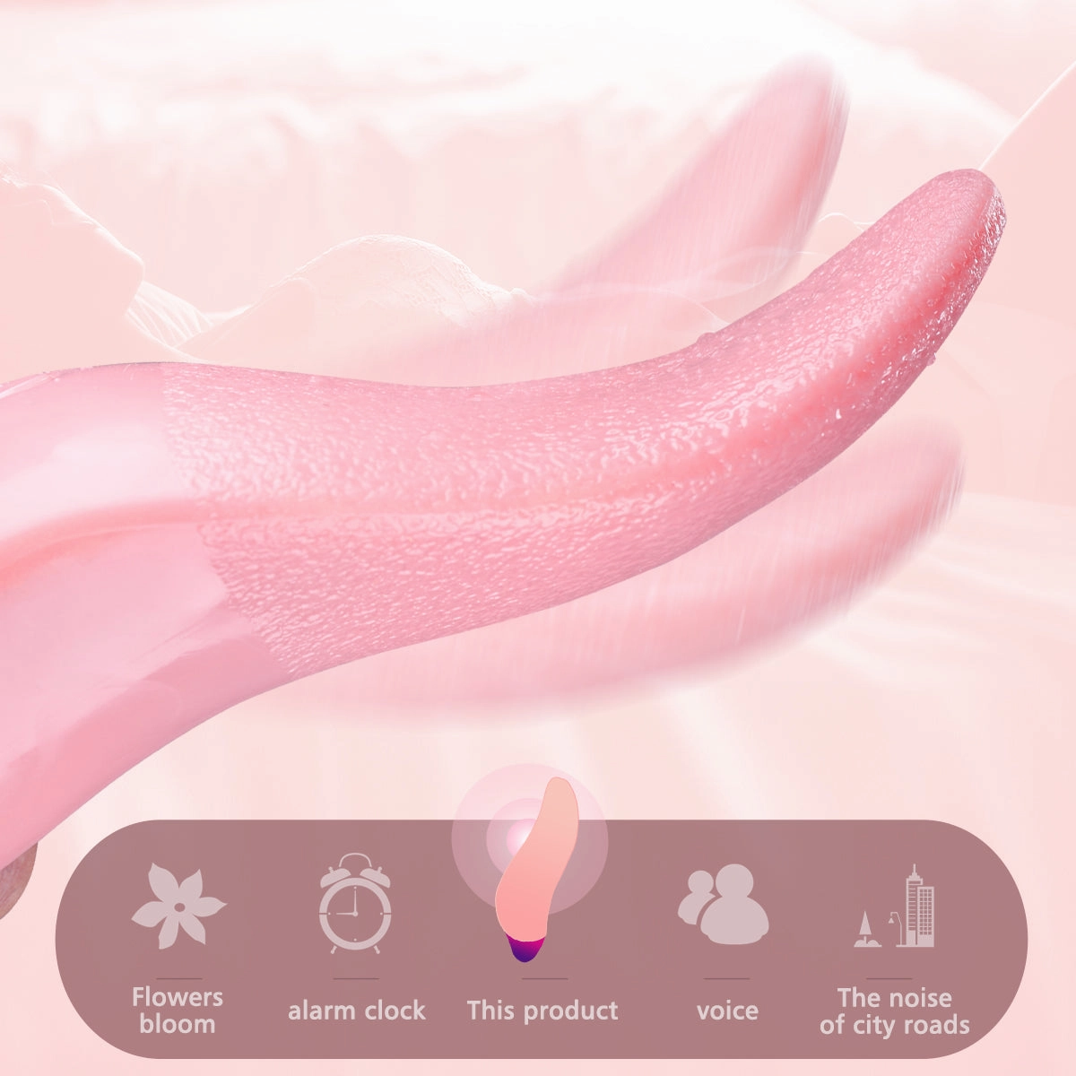 Tongue  Clit Licking Vibrator G-Spot Heating Dildo Massager Sex Toys for Women