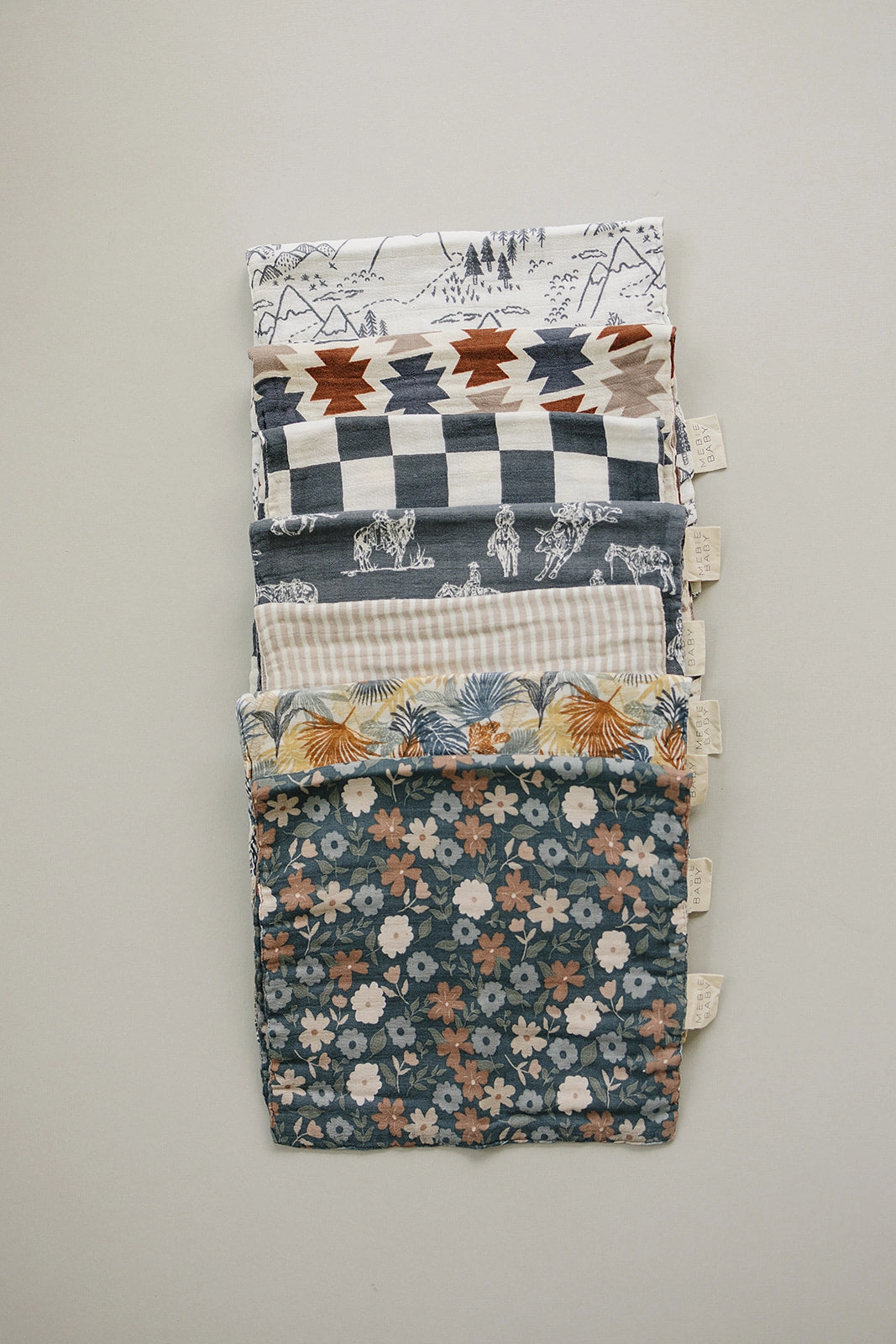 Western Aztec Muslin Burp Cloth