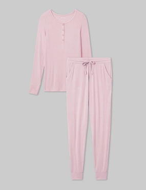 Women's Downtime Henley & Jogger Set