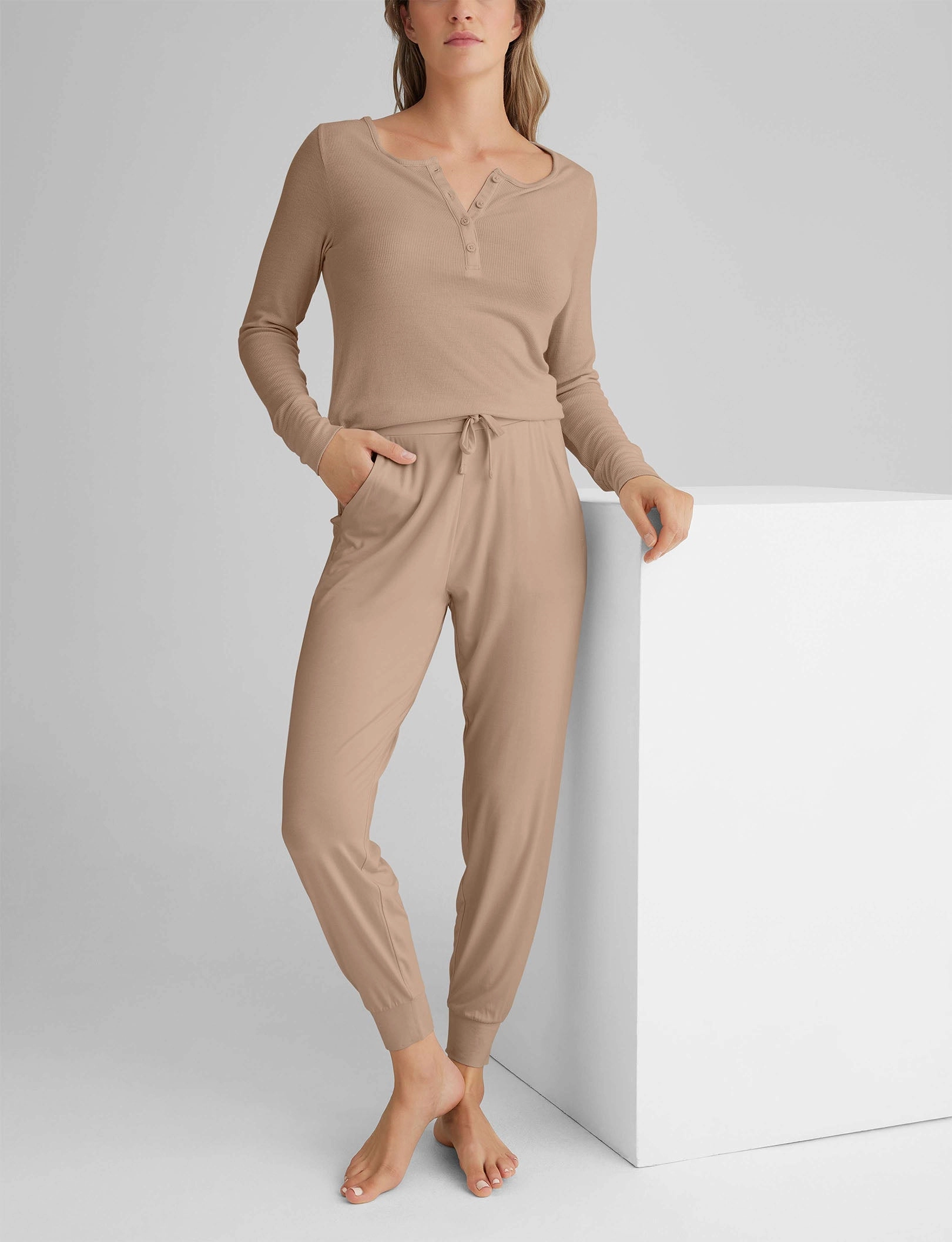 Women's Downtime Henley & Jogger Set